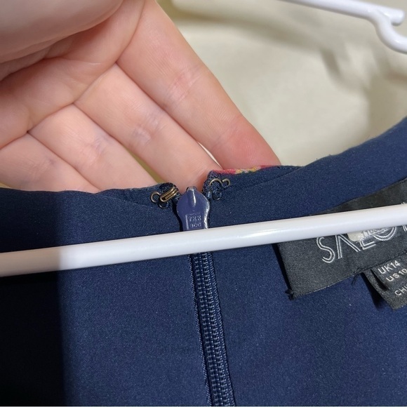 ALTERED Saloni Pia 100% Silk Floral Dress Size US 10 - Picture 8 of 10